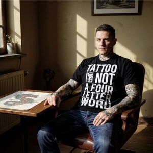 INKED SHOP x Steadfast ✦ Tattoo Pride Graphic Tee ✦ Black Cotton Streetwear S